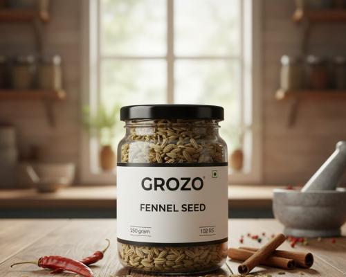 Fennel Seeds – Whole Saunf Spice | 250g | Premium Kerala Aromatic For Cooking & Wellness img